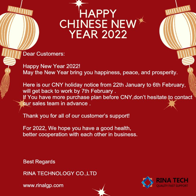 Happy Chinese New year 2022 -rina tech
